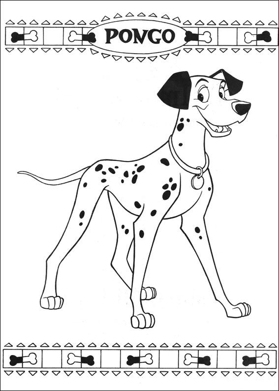 Plansa de colorat cu 102 Dalmatieni 23 39